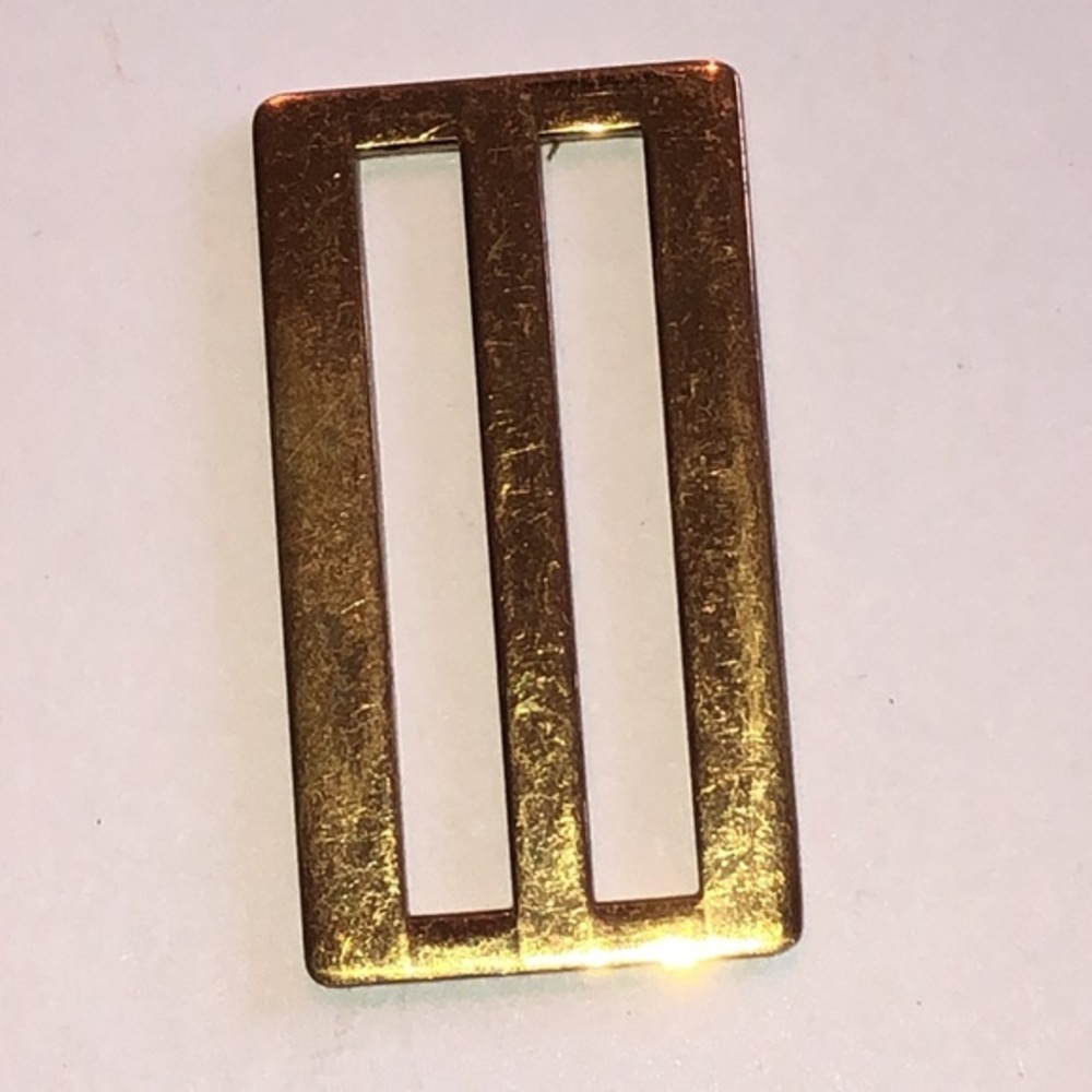 RAU Brand Vintage Brass Rectangular Belt Buckle